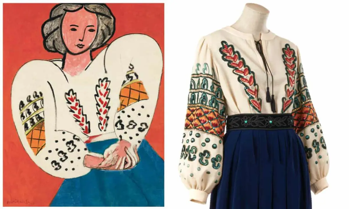 Henri Matisse, emLa blouse roumaine/em, 1940. Yves Saint Laurent Colecci�n Oto�o/Invierno 1981. Cortes�a