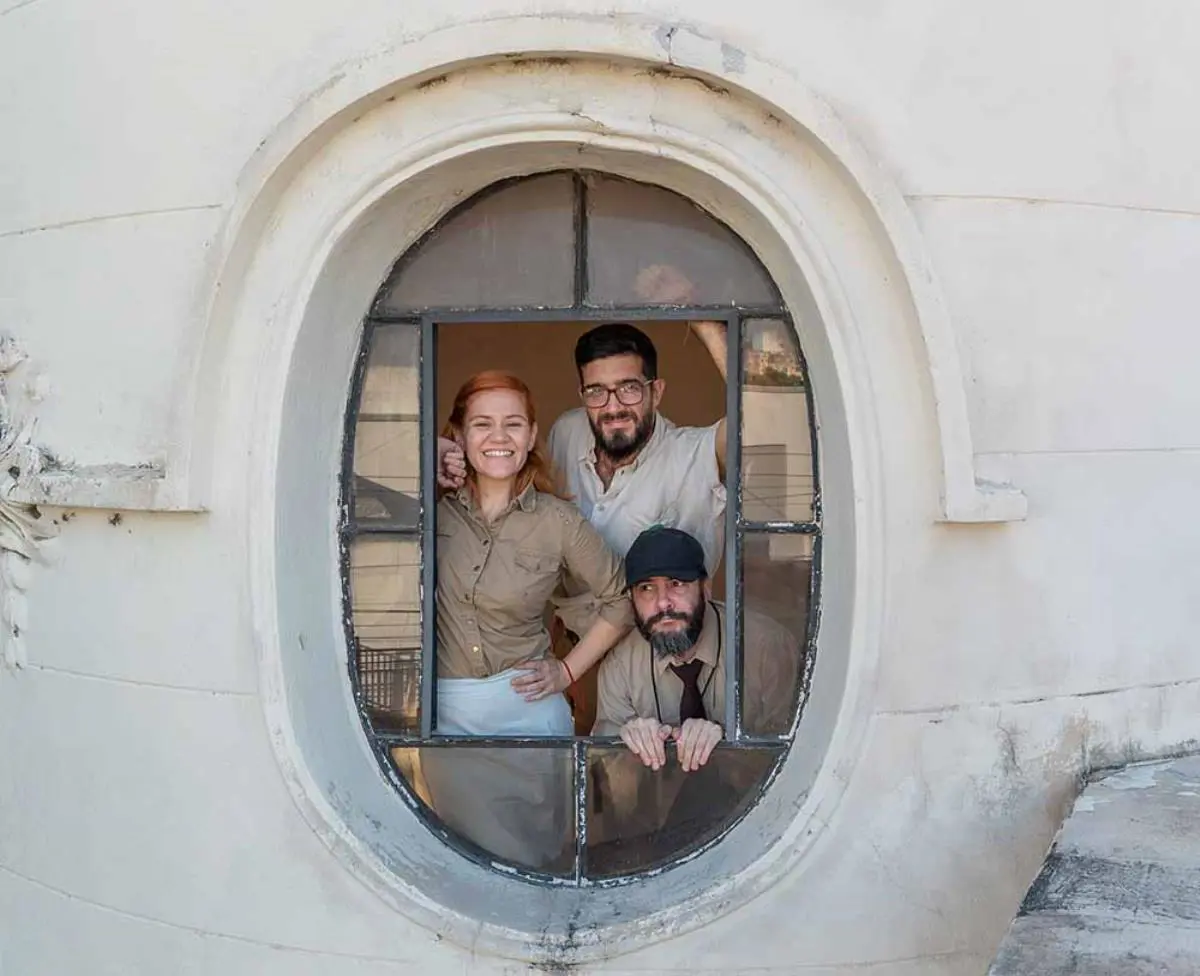 Anto, Pablo y Freddy, los personajes que guiar�n el recorrido.�Cortes�a