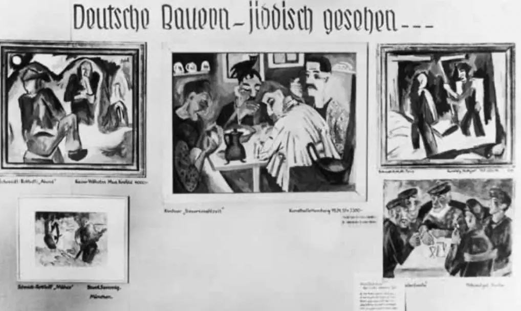 Vista de la muestra emArte degenerado/em, Munich, 1937. Cortes�a
