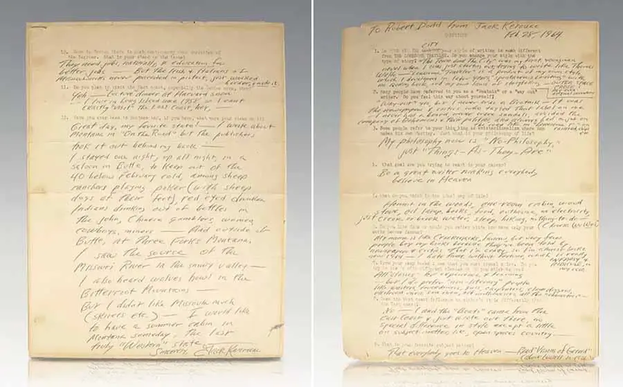 Manuscritos de Kerouac. Cortes�a