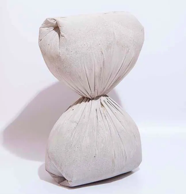 Gustavo Riego,em Time is gold/em, 2022. Escultura en cemento,�28 x 20 x 14 cm. Cortes�a