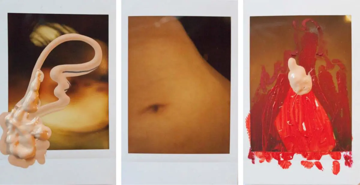 Ana Baumann, emSin t�tulo,/em 2020. Fujifilm Instax Mini, make up, 8,6 x 5,4 cm pieza
