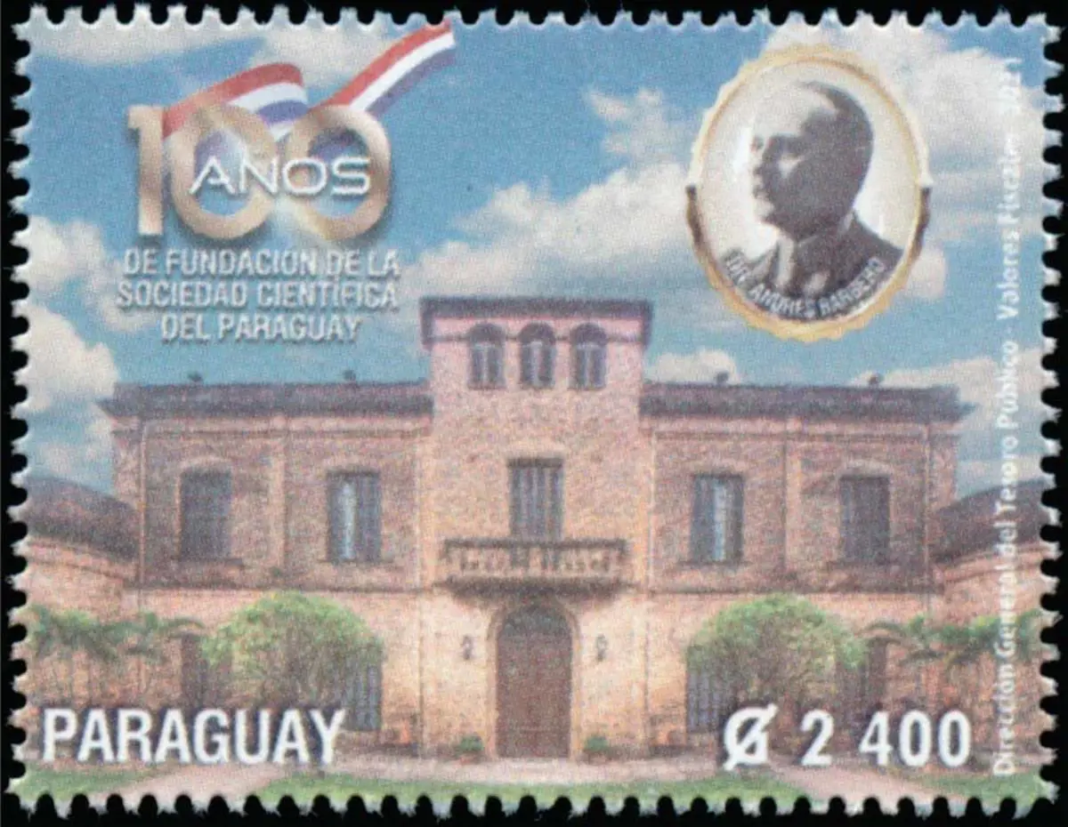 Centenario de la Sociedad Cient�fica del Paraguay, 2011.em Cat�logo de estampillas del Paraguay./em
