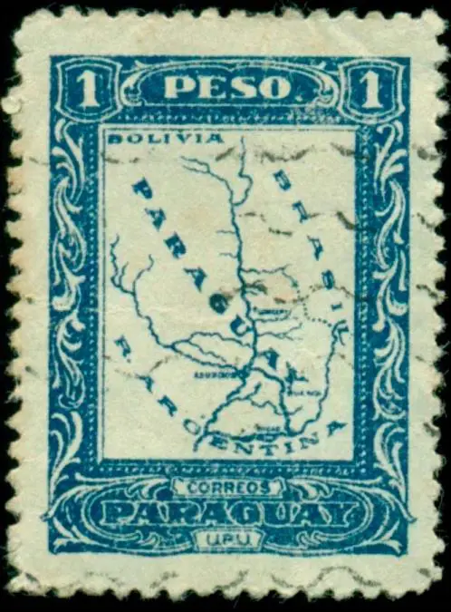 Chaco, 1924. Primera estampilla de la serieem. Cat�logo de estampillas del Paraguay./em