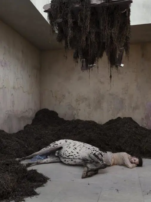 Uffe Isolotto, emCaminamos por la Tierra./em Pabell�n de Dinamarca, Biennale Arte, 2022. �Ugo Carmeni.