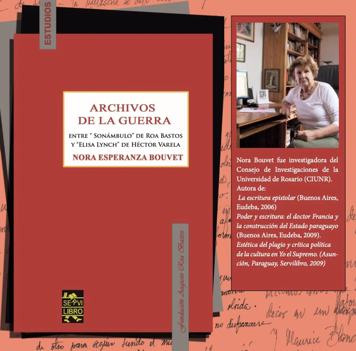 Portada y solapa del libro de Nora Bouvet (Fundaci�n Augusto Roa Bastos/Servilibro, 2022)