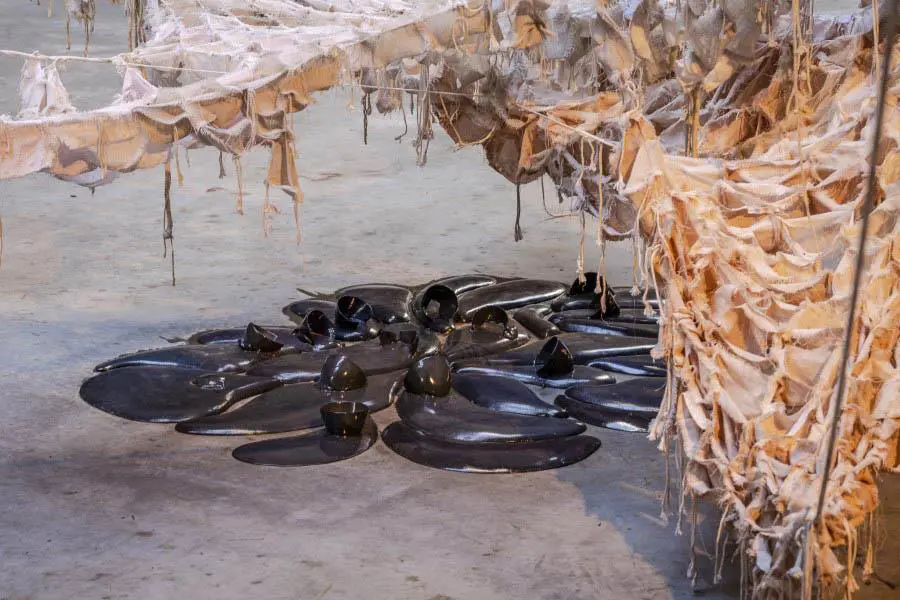 23� Bienal de Sidney. Paula de Solminihac, emPond,/em 2021 y emFogcatcher,/em 2018-2021 (detalle). Obra comisionada por la Bienal de Sidney con la asistencia de Graeme y Mabie Briggs, el Ministerio de Relaciones Exteriores de Chile y la Universidad Cat�lica de Chile. Cortes�a de la artista. The Cutaway, Barangaroo (Document Photography)