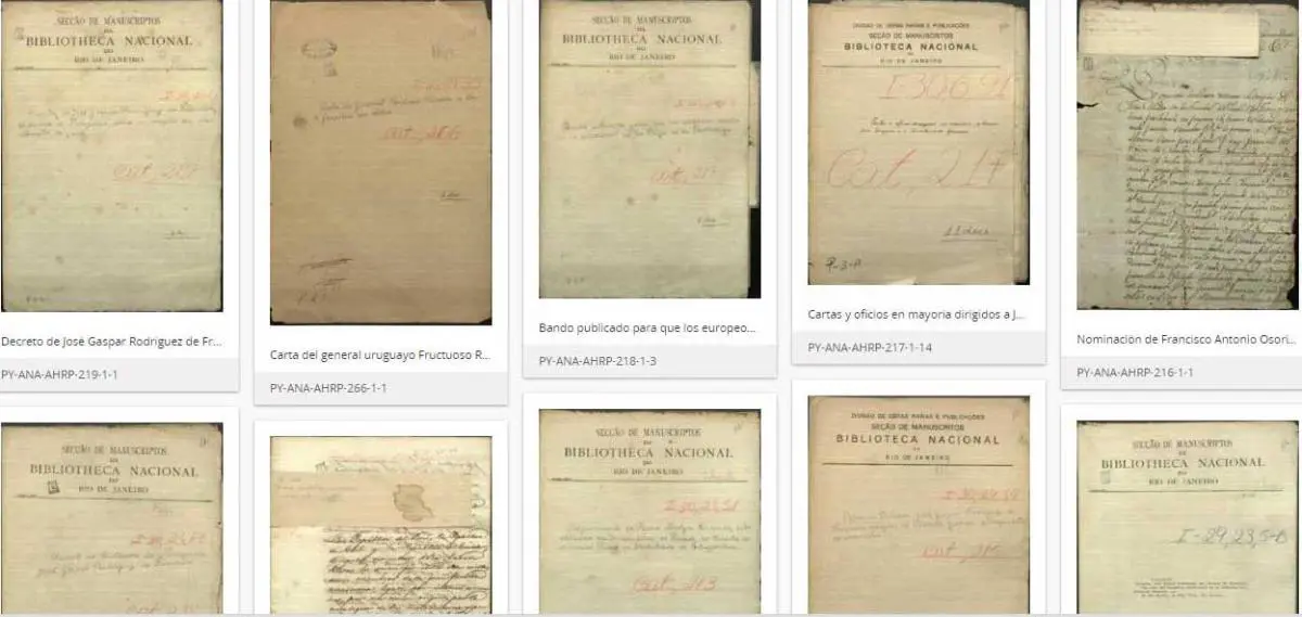Archivo Nacional de Asunci�n. Documentos online. Cortes�a