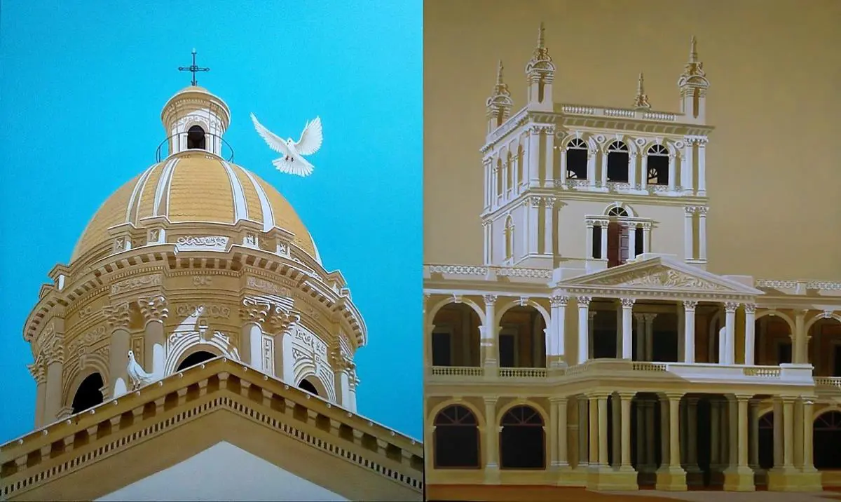 C�pula del Pante�n y detalle de Palacio de L�pez. Obras de Horacio Guimaraens. Cortes�a