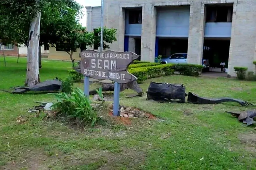 Obra de Hermann Guggiari desmantelada en el predio de la SEAM. Cortes�a