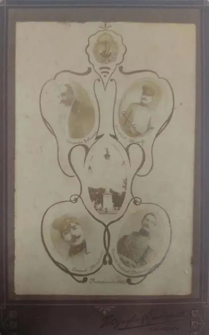 Revolución de 1922. Foto con la iconografía de los constitucionales: Eduardo Schaerer, Adolfo Chirife, Pablo Mendoza y Francisco Brizuela. Cortesía