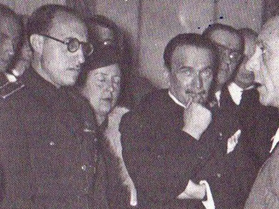 Ernesto Giménez Caballero junto a Joseph Goebbels en Weimar, octubre de 1941. Cortesía
