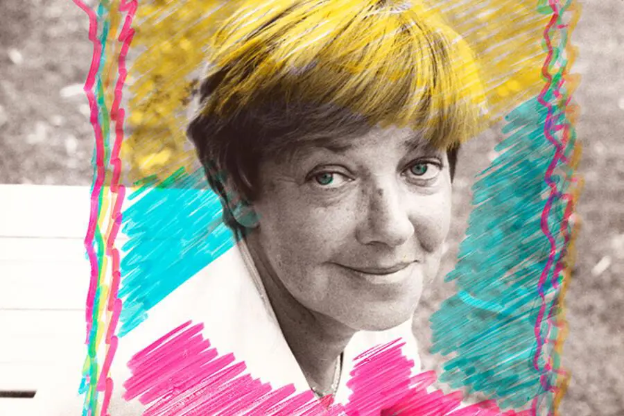 Sara Facio, emMar�a Elena Walsh/em, 1985, Foto intervenida. Cortes�a