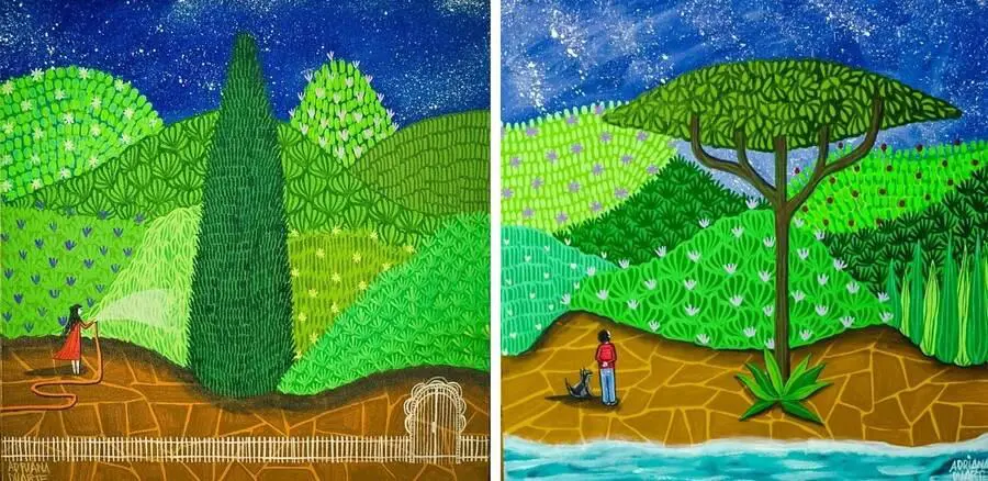 Obras de Adriana Duarte. Cortes�a