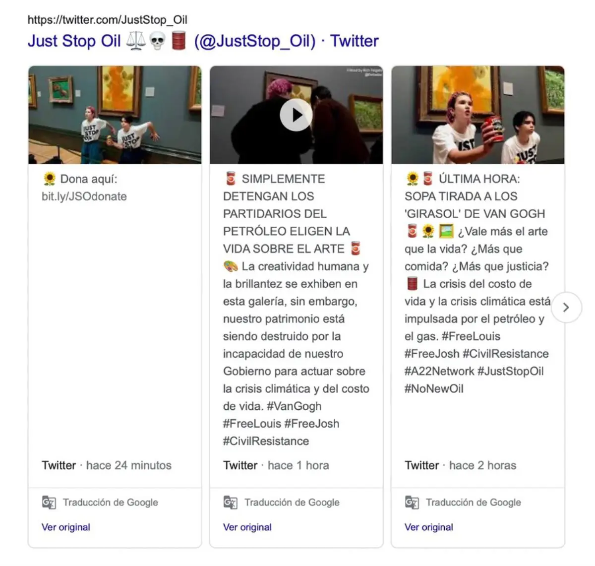 Captura de algunas reacciones de redes a partir del incidente. Cortesía