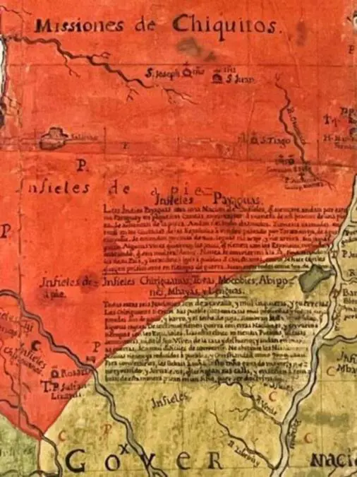 Mapa de las misiones jesu�ticas. Detalle � AECID. Biblioteca (Signatura: 3R-6544)