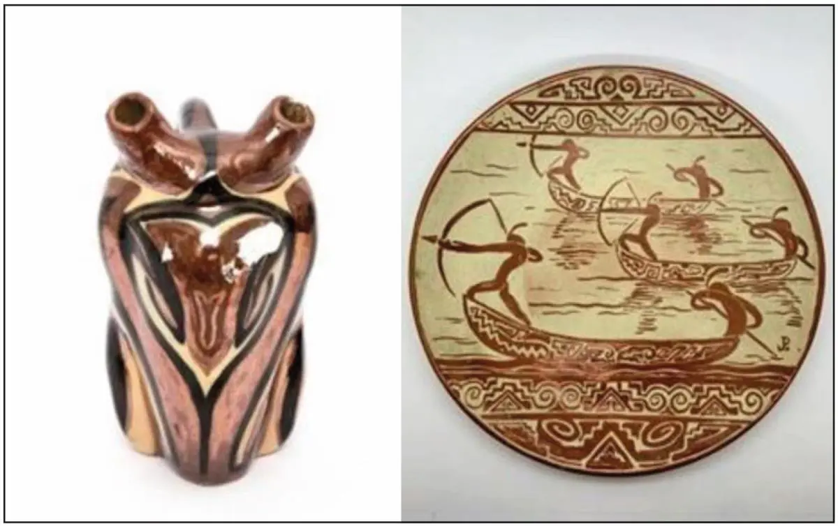 emJarra/em emLechuza/em � Colecci�n Museo Juli�n de la Herrer�a y emPlato guaran�/em � Colecci�n Hrisuk. Cortes�a