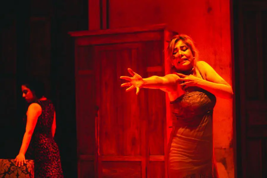 Arianna Jim�nez y Mar�a Liz Barrios en emTriste prodigio/em. Cortes�a