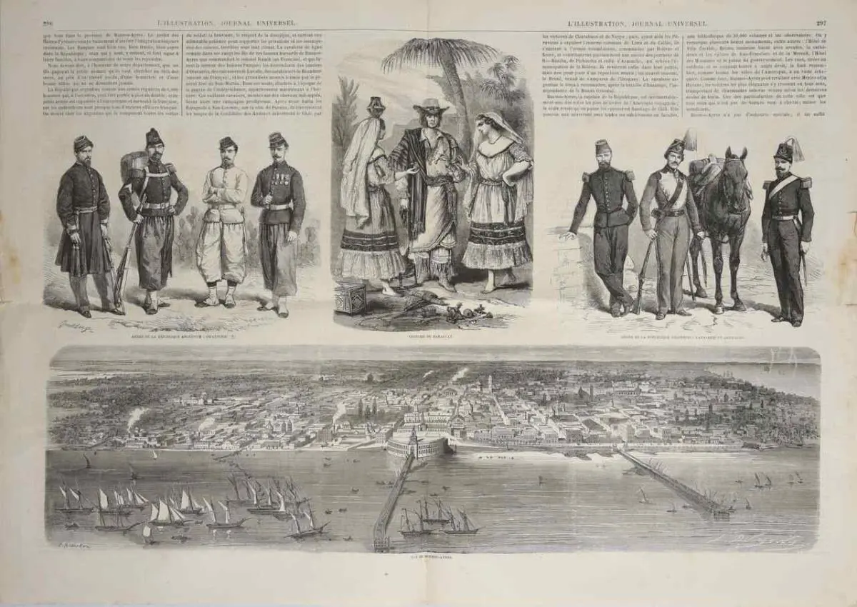 emL'Illustration, /em5 de noviembre de 1864. P�gina central dedicada a 