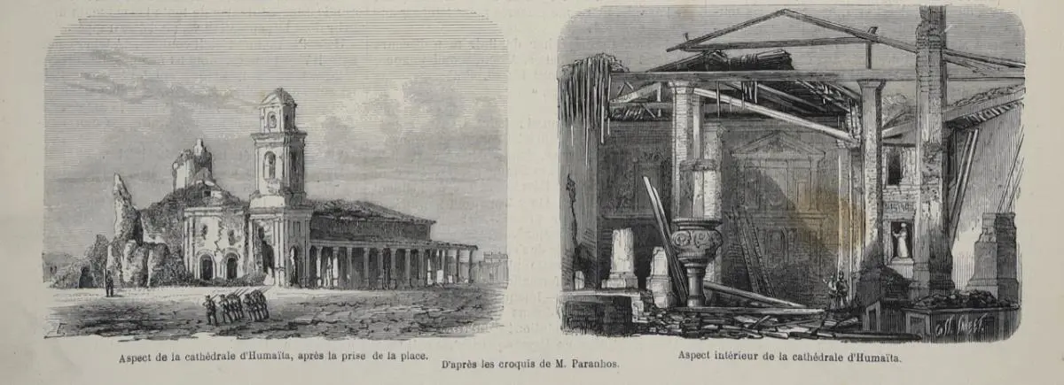 emL'Illustration, /em26 de septiembre de 1868. Aspecto interior de la catedral de Humait�. Acervo Milda Rivarola � Fernando Franceschelli