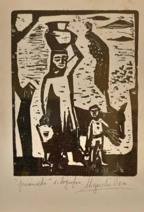 Miguela Vera, emJuanchi,/em xilograf�a. Colecci�n del autor.