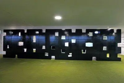 Mural de Athos Bulc?ão. La restauración será muy costosa. Cortesía