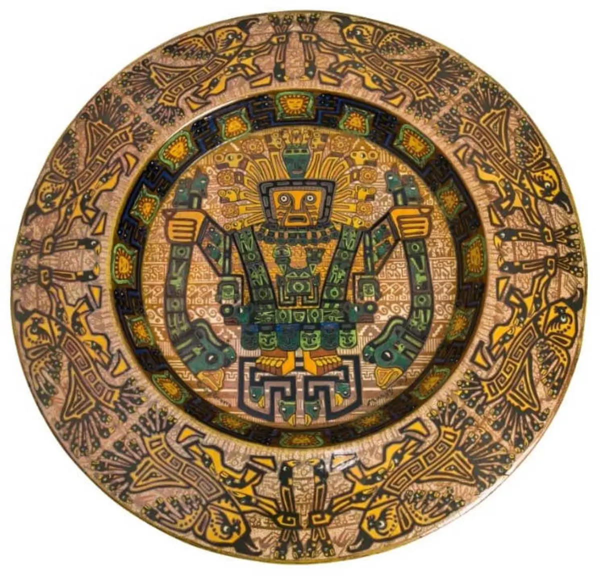 Andr�s Campos Cervera, plato emViracocha/em. Cer�mica. Cortes�a