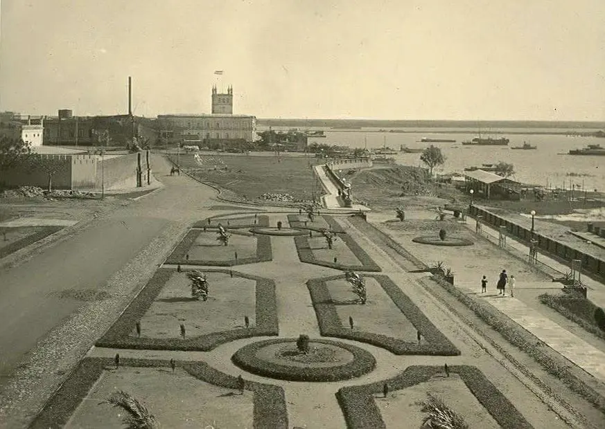Jardines de la antigua Costanera, ca. 1930