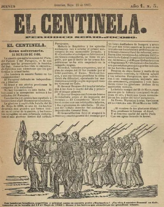 Portada de emEl Centinela./em Biblioteca Nacional