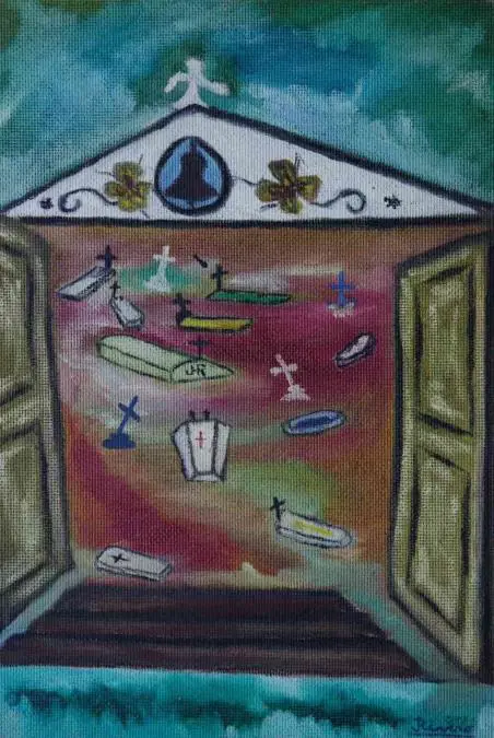 Una rara obra pict�rica de Jacinto Rivero. Cortes�a