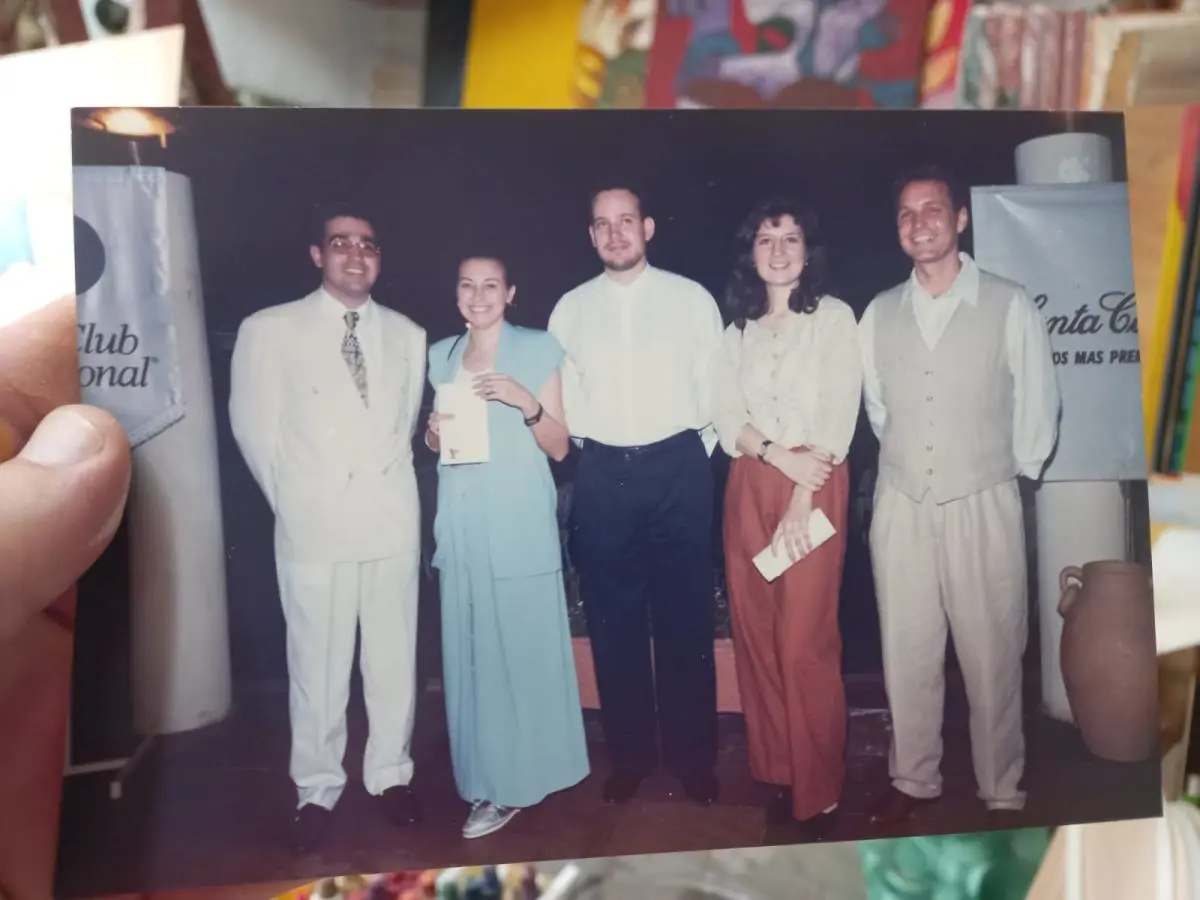 Grupo 6x6. Celso Figueredo, Cristina Paoli, Jorge Ocampos, Alejandra Garc�a y Osvaldo Camperchioli (ausente Lisandro Cardozo). Cortes�a Jorge Ocampos