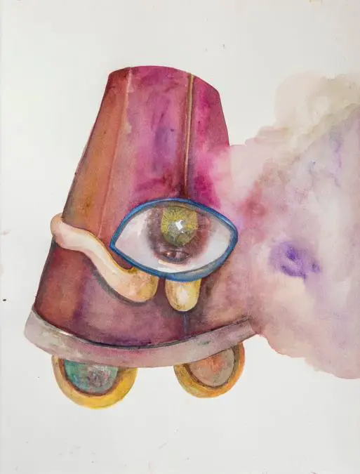 Sonia Cabrera, emM�quina de sobrevivir la noche/em, 2023. Acuarela � M�nica Matiauda