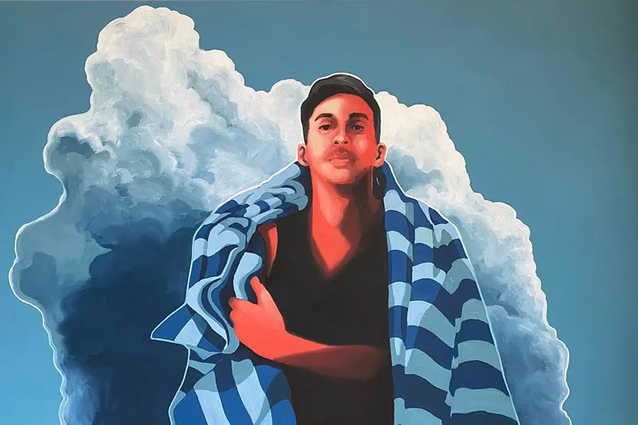 Rolo Ocampos, &ldquo;Preludio de una melod�a&rdquo;, 2022. L�tex sobre lienzo. Cortes�a