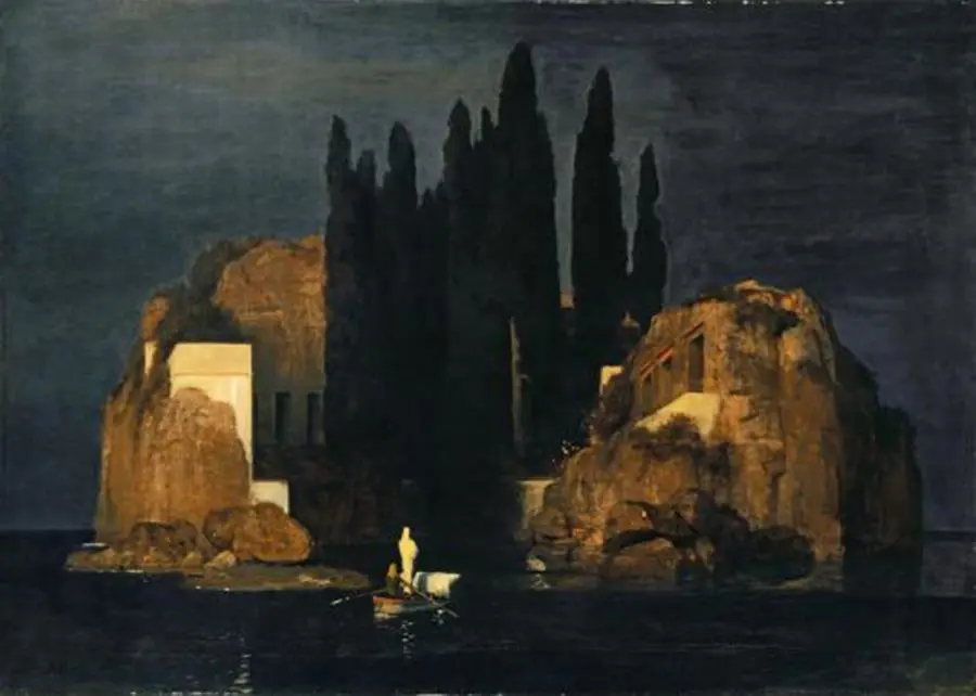 Primera versi�n de 'La isla de los muertos' (1880). Archivo