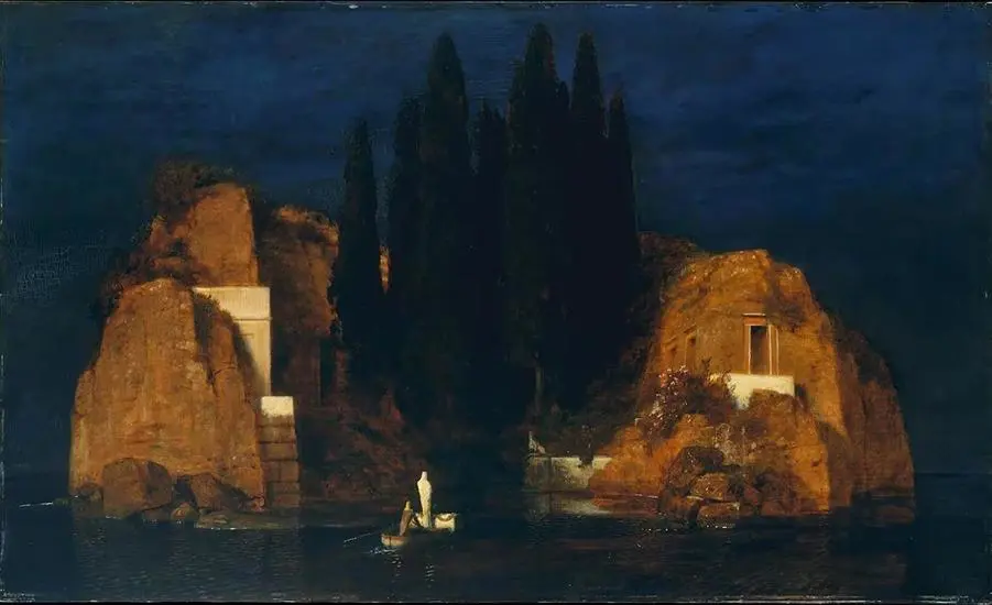Segunda versi�n de 'La isla de los muertos' (1880). Archivo