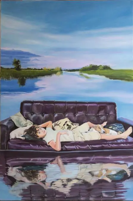 Silvana Nuovo, emLa otra orilla/em, 2023. Óleo sobre lienzo. Cortesía