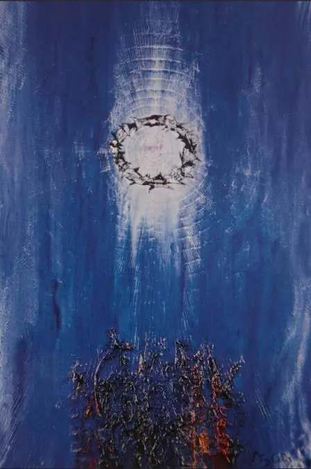 Pérez Celis,em ¿Por qué me has abandonado?,/em 2000. Técnica mixta. VIII Bienal de Arte Sacro. Cortesía