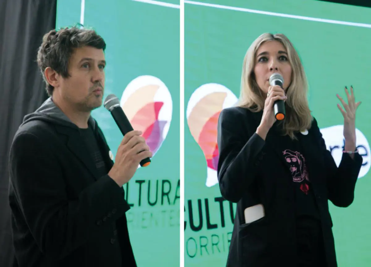 Gustavo Pi�ero y Natalia Albanese, curador y coordinadora general. Cortes�a
