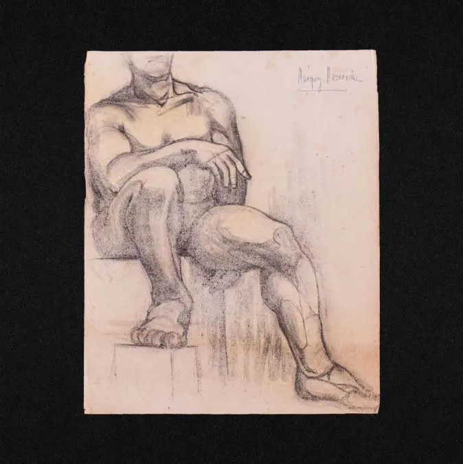 Laura M�rquez, dibujo sobre papel. Cortes�a
