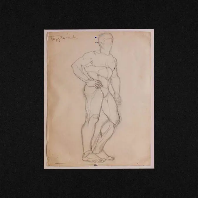 Laura M�rquez, dibujo a l�piz. Cortes�a