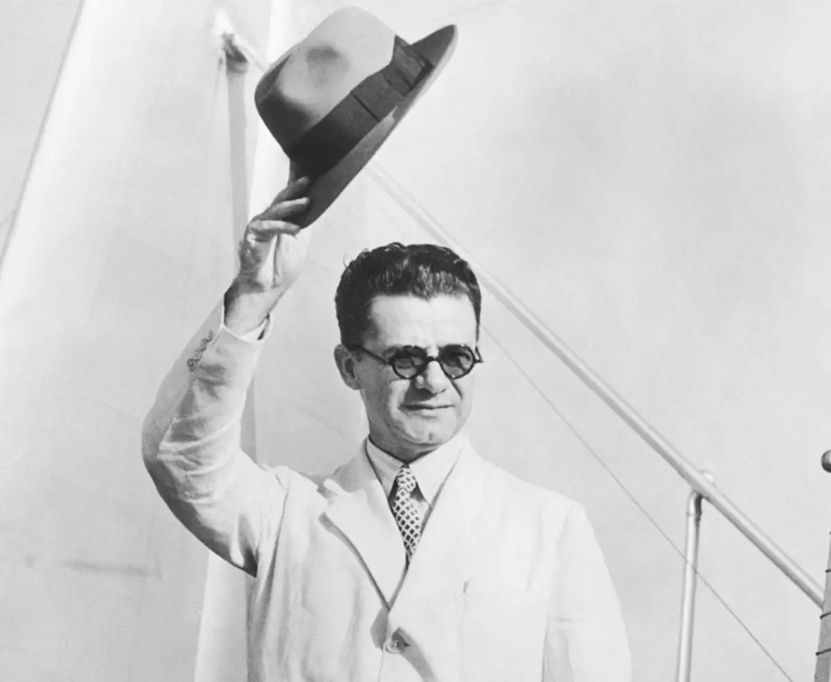 Jos� F�lix Estigarribia en Miami, 1938. Archivo