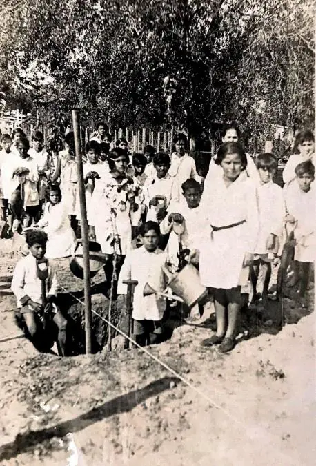 “Fiesta del árbol” en Puerto Casado, 1930. Cortesía David Velázquez Seiferheld