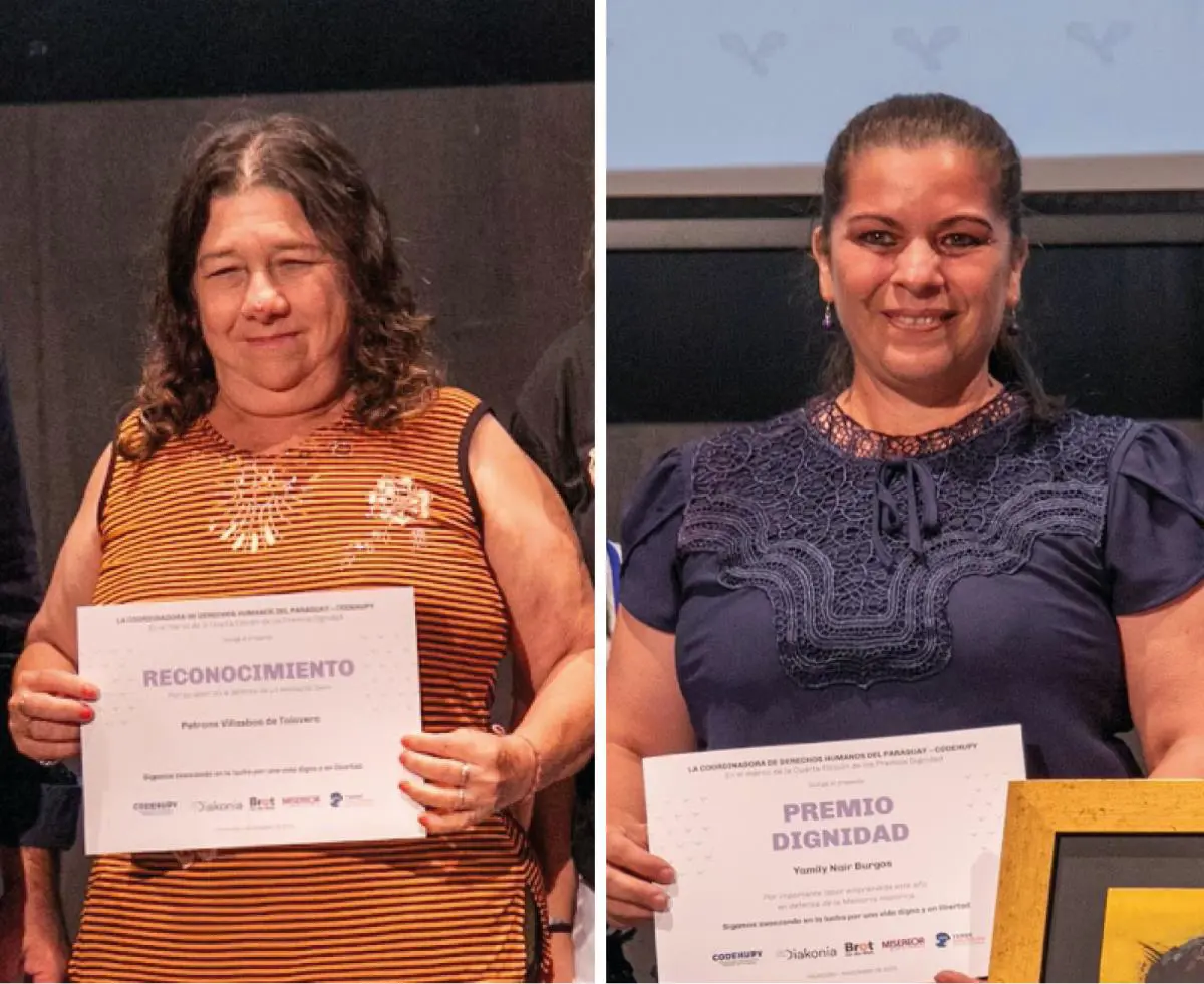 Petrona Villasboa y Yamili Nair Burgos. Cortes�a