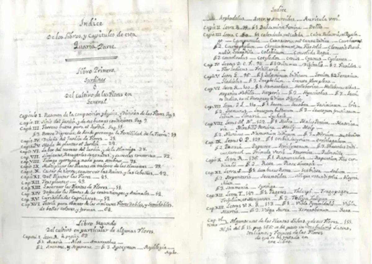 Páginas del manuscrito “Paraguay cultivado”, de José Sánchez Labrador, 1790. Fuente: Franz Obermeier