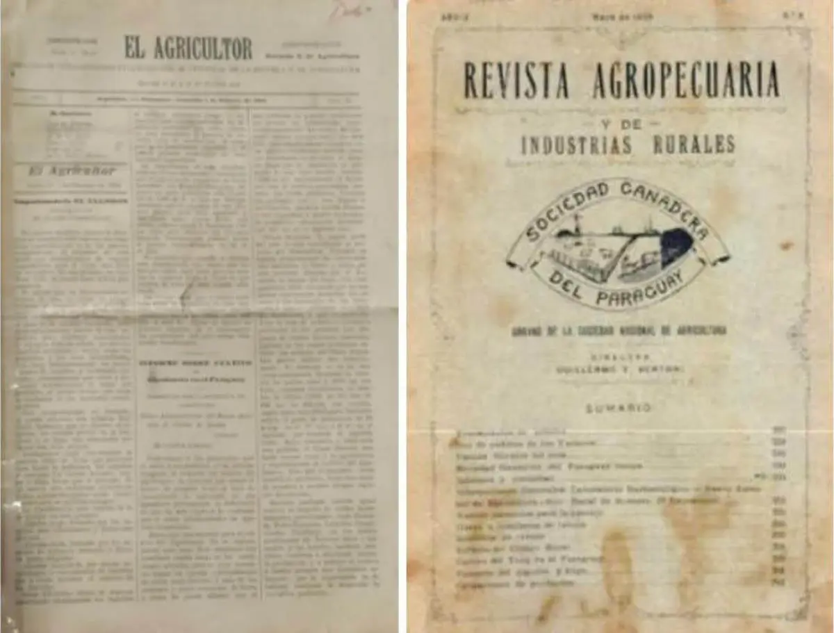 Portadas de emEl Agricultor/em y la emRevista Agropecuaria/em, 1904 y 1928. Biblioteca Nacional de Agricultura