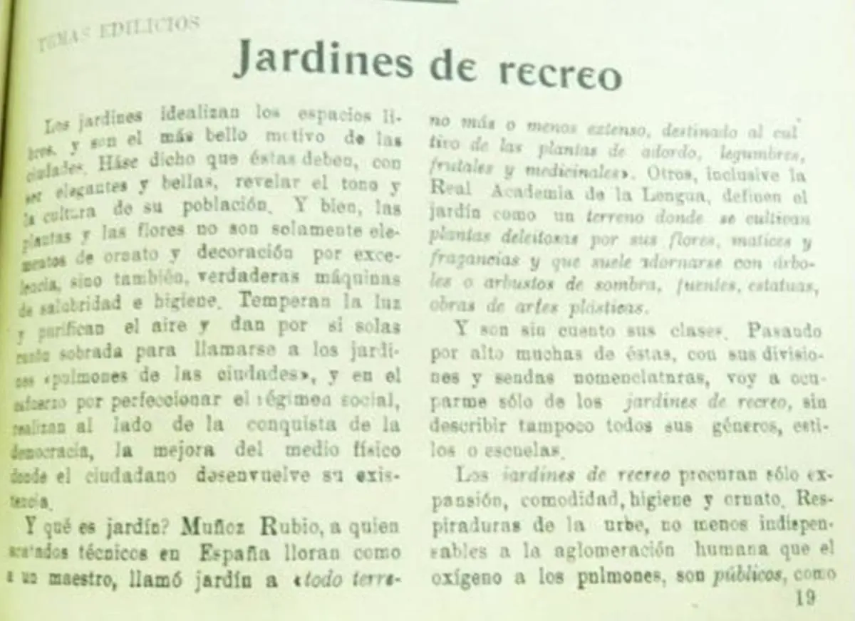 Fragmento de un artículo publicado por Leopoldo Benítez, emRevista Municipal de Asunción/em, 1929