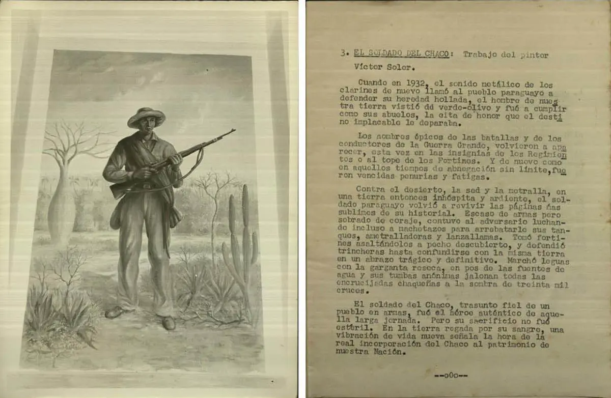 Fotograf�a de emEl soldado del Chaco/em, de V�ctor Soler. Archivo Rol�n-Dom�nguez. Cortes�a