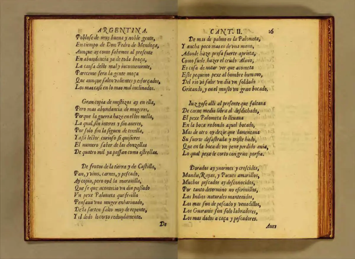 Mart�n del Barco Centenera, emLa Argentina/em, 1602, primera edici�n. Cortes�a