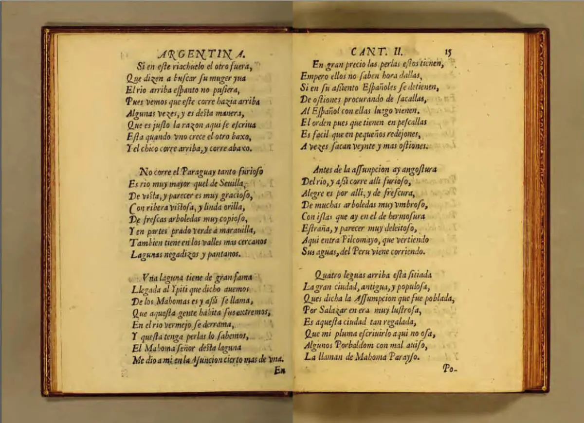 Mart�n del Barco Centenera, emLa Argentina/em, 1602, primera edici�n. Cortes�a