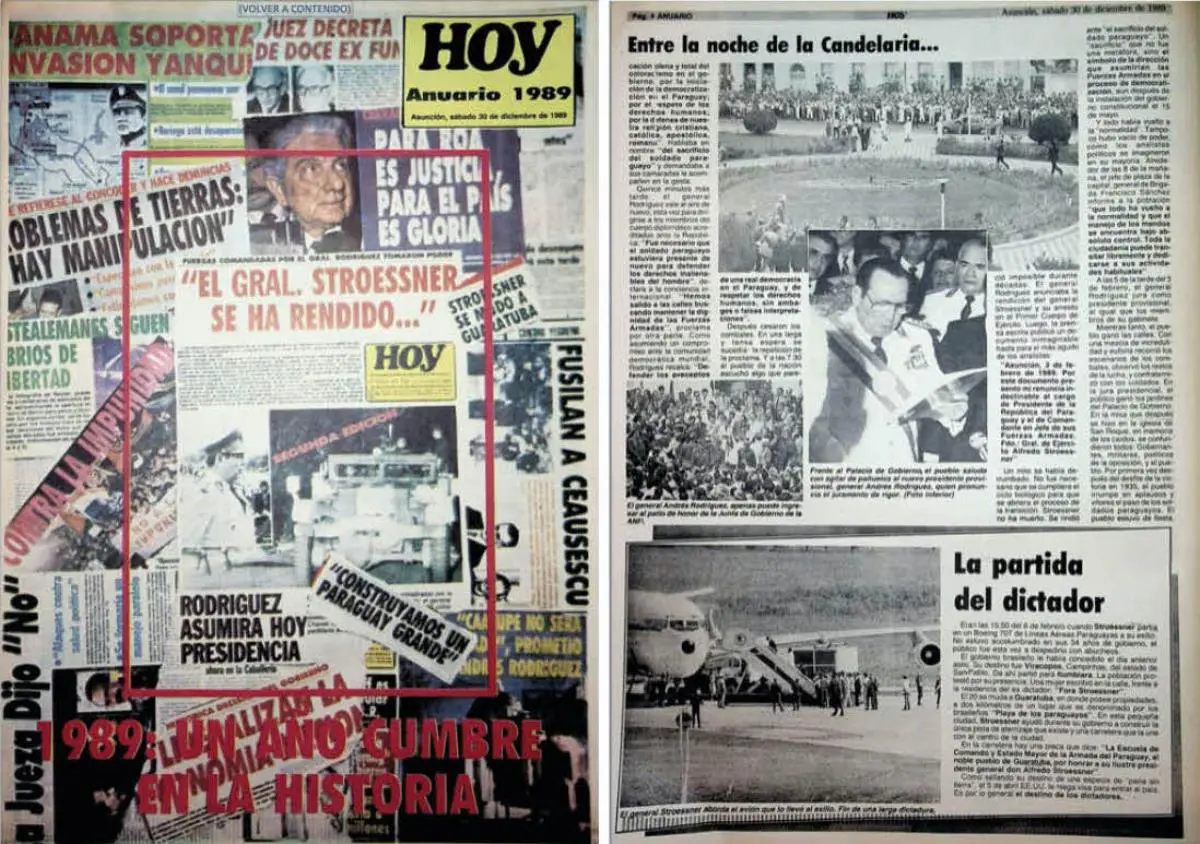 Portada y p�gina 4 del Anuario 1989 del diario emHoy/em. 